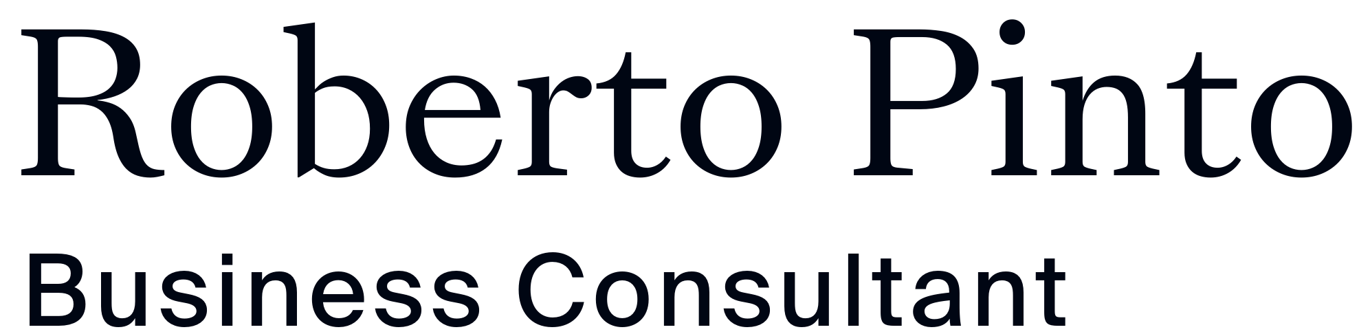 Roberto Pinto, Business Consultant